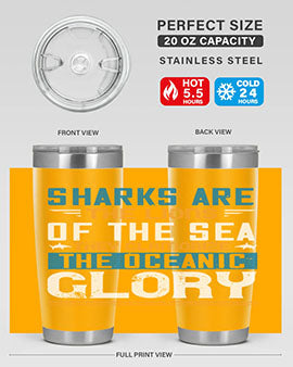 Sharks are the lions of the seaThey glamorize the oceanic glory Style 30#- shark  fish- Tumbler