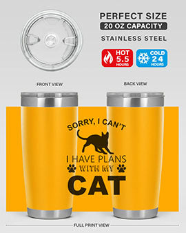 Sorry I Cant Style 116#- cat- Tumbler