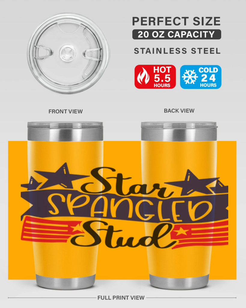 Star Spangled Stud Style 173#- Fourt Of July- Tumbler