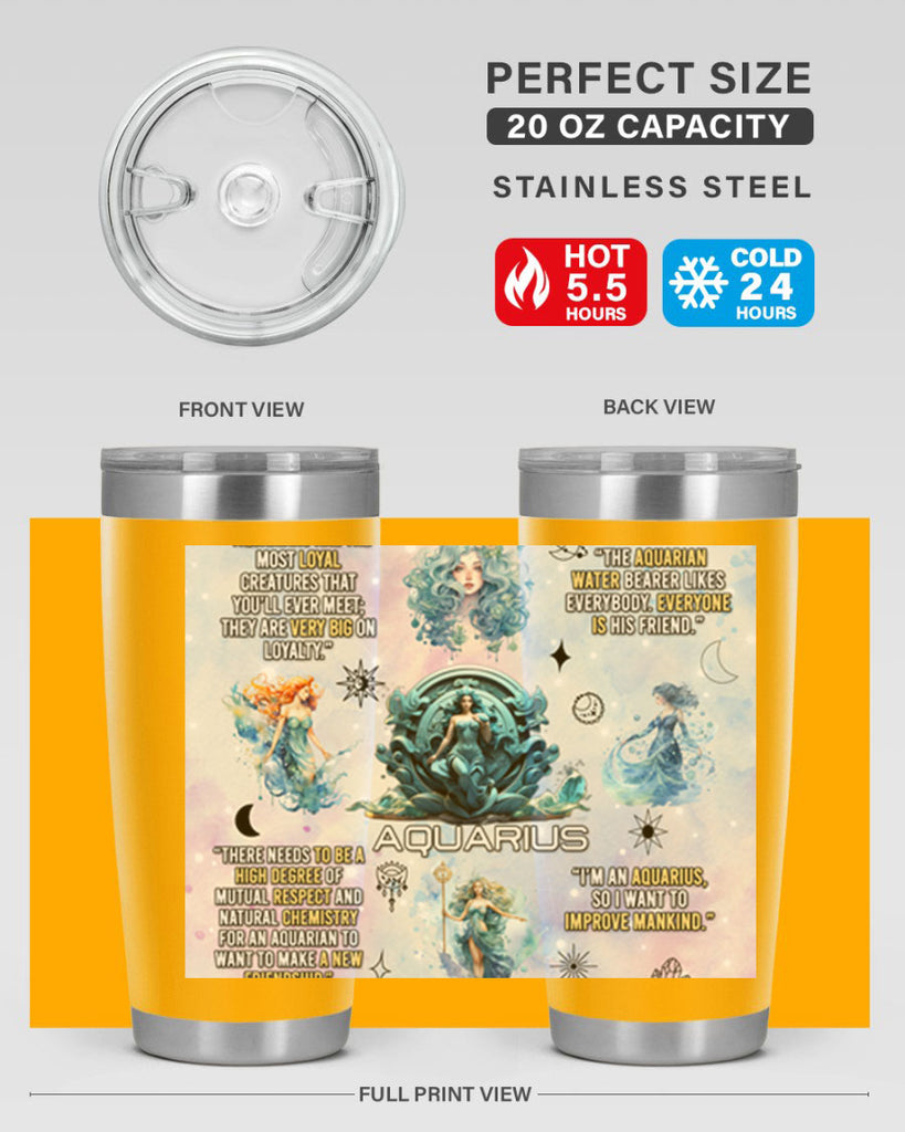 StraightAquarius 468#- zodiac- Tumbler