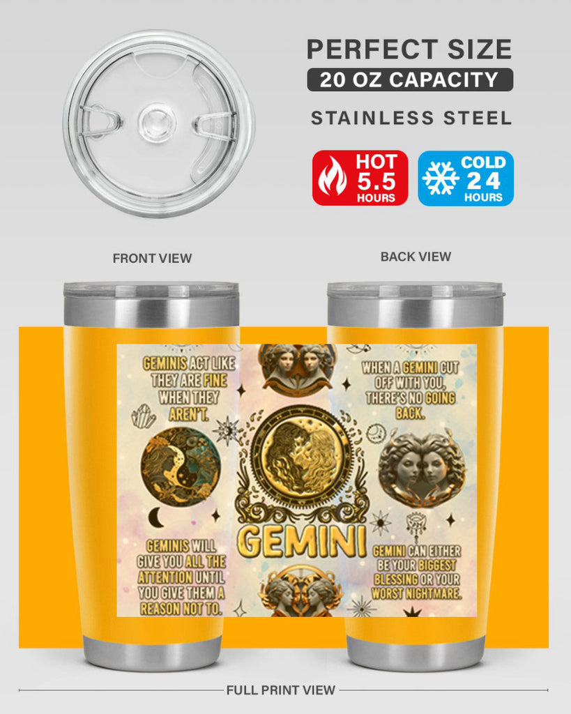 StraightGemini 472#- zodiac- Tumbler