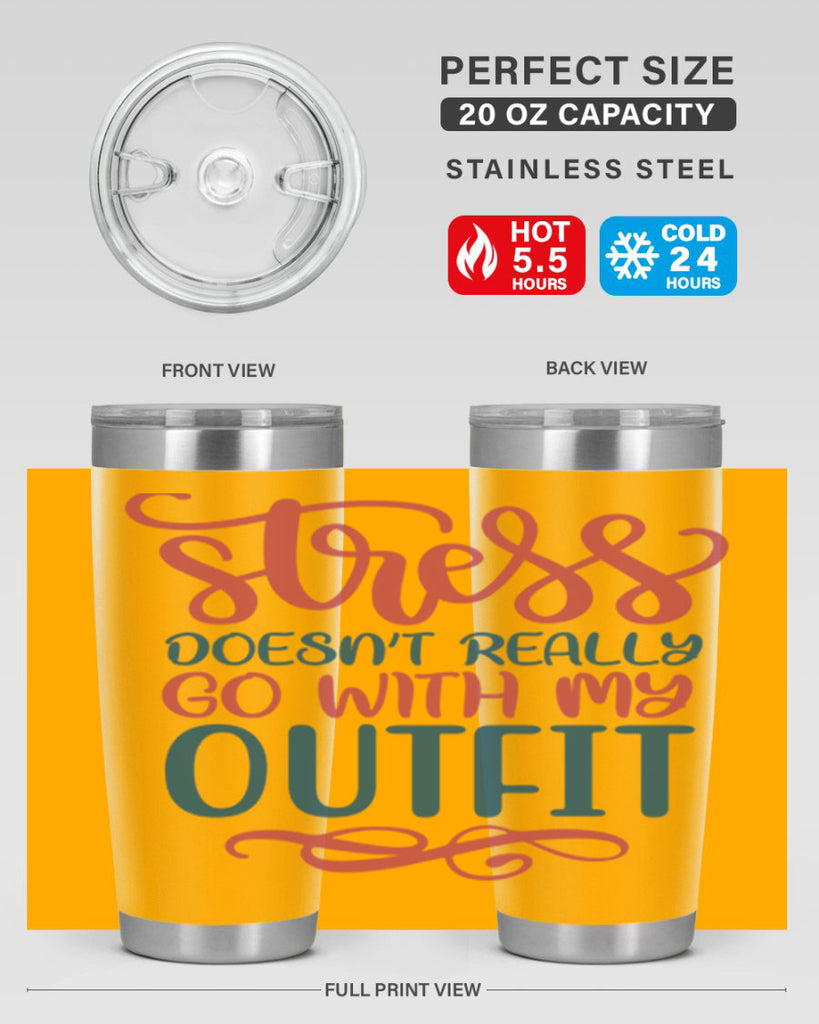 Stress Doesnt Really Go With My Outfit 151#- fashion- Cotton Tank