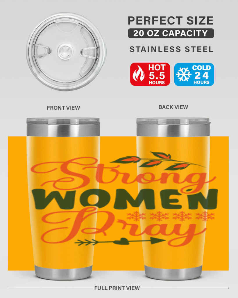 Strong Women Pray 395#- winter- Tumbler