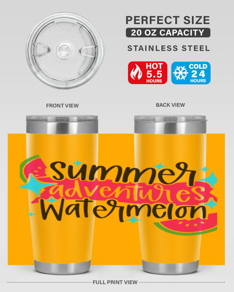 Summer Adventures Watermelon Style 23#- summer- Tumbler