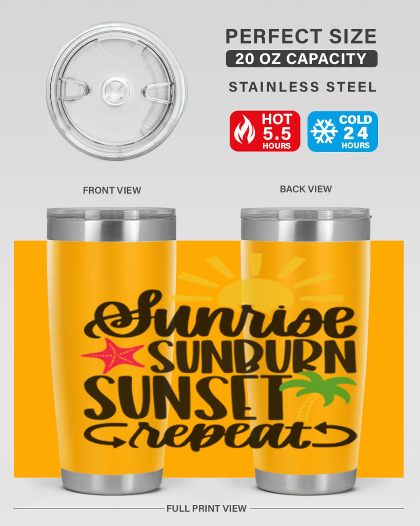 Sunrise Sunburn Sunset Repeat Style 16#- summer- Tumbler