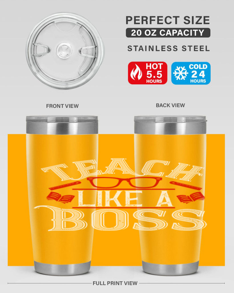 Teach like a boss Style 17#- teacher- tumbler