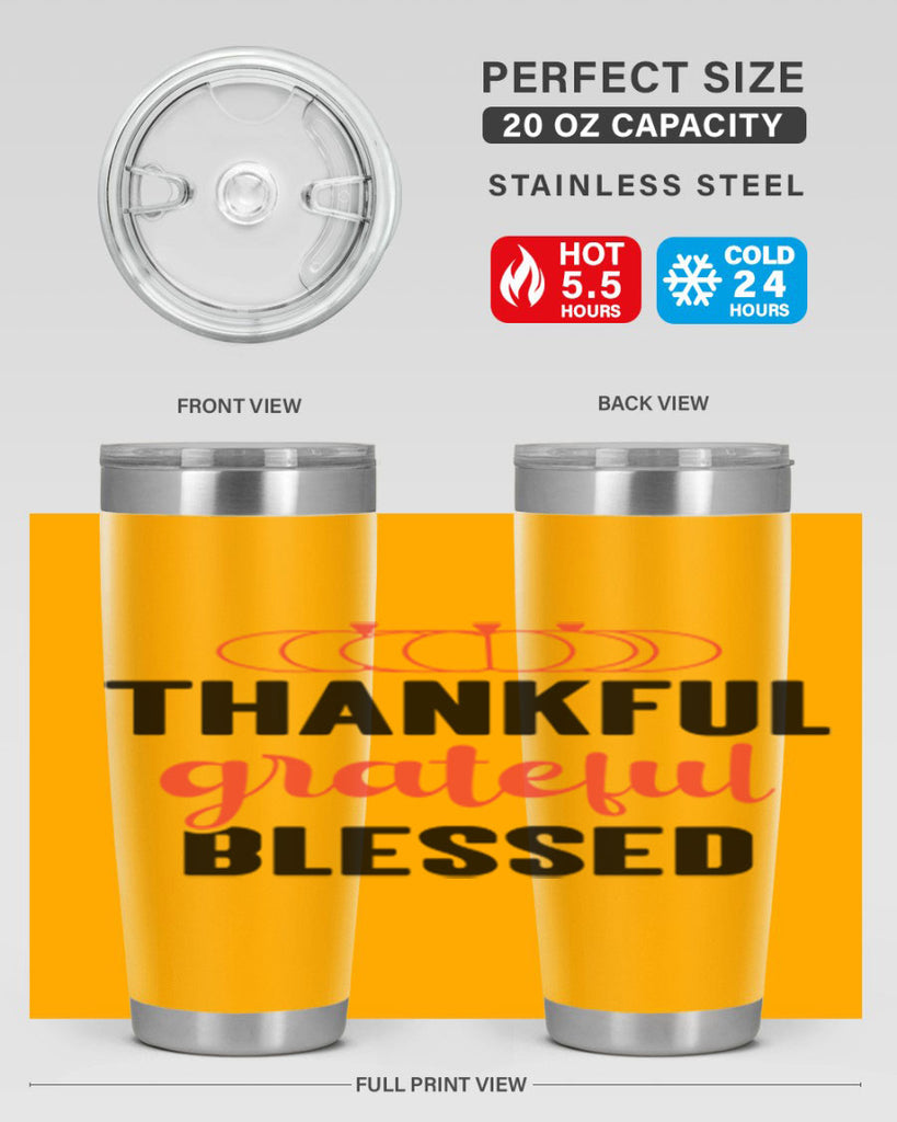 Thankful grateful blessed 603#- fall- Tumbler
