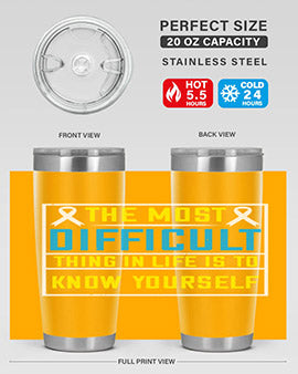 The most difficult thing in life is to know yourself Style 16#- self awareness- Tumbler