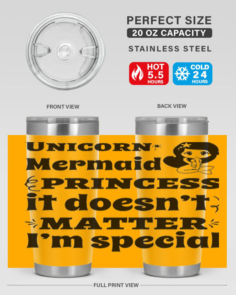 Unicorn Mermaid princess it doesnt 661#- mermaid- Tumbler