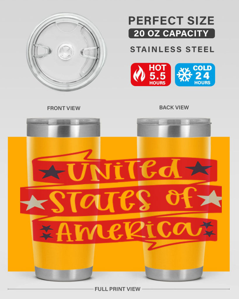 United States Of America Style 177#- Fourt Of July- Tumbler
