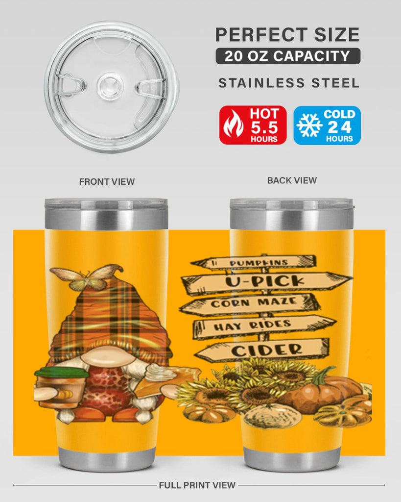 VintageFallGnome 625#- fall- Tumbler