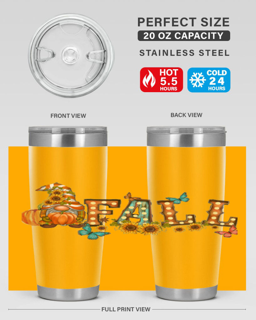 VintageFallGnome 626#- fall- Tumbler