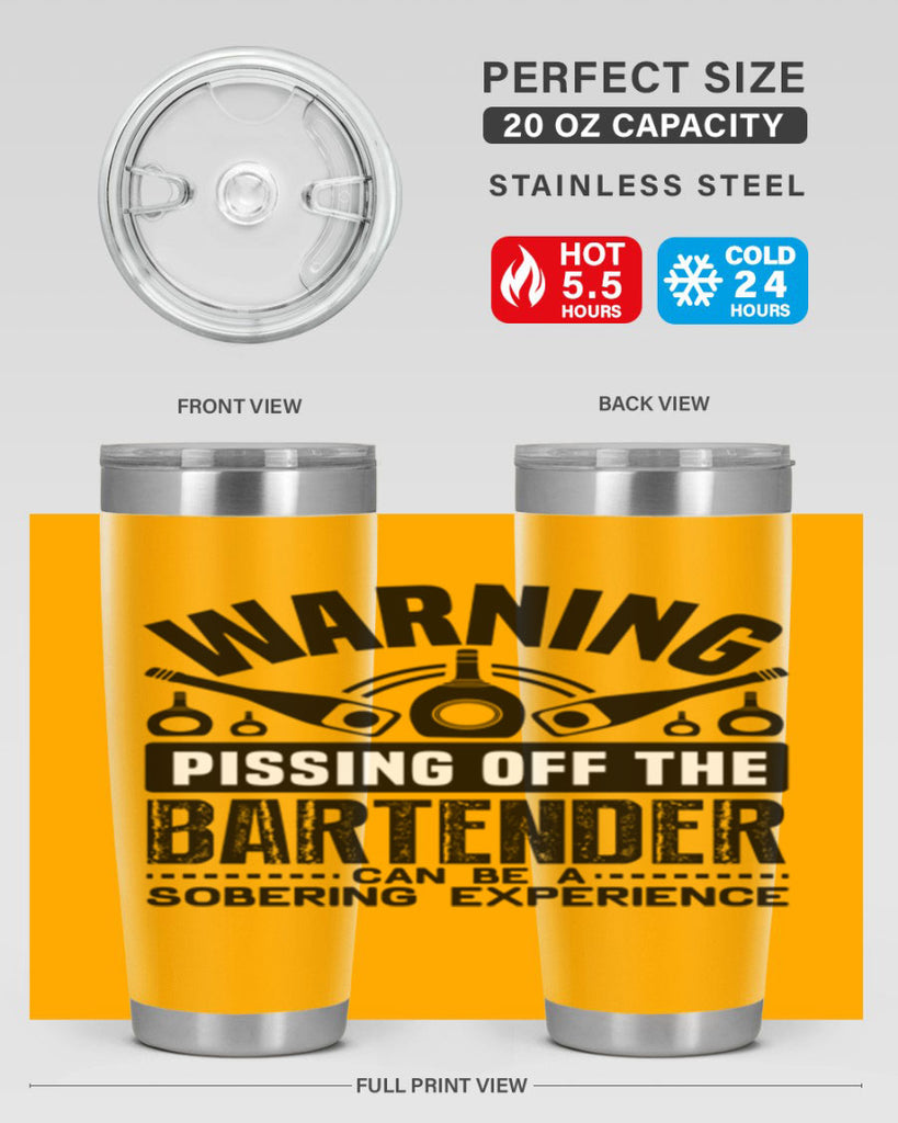 Warning Style 10#- bartender- tumbler