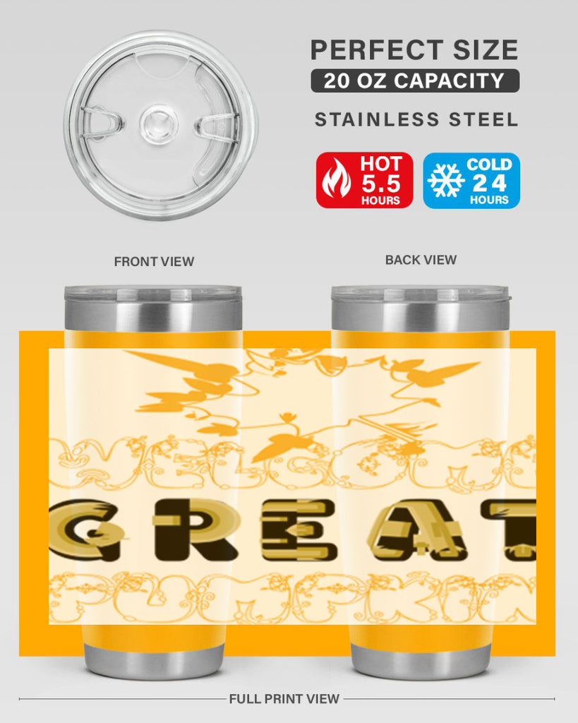 WelcomeGreatPumpkindesign 639#- fall- Tumbler