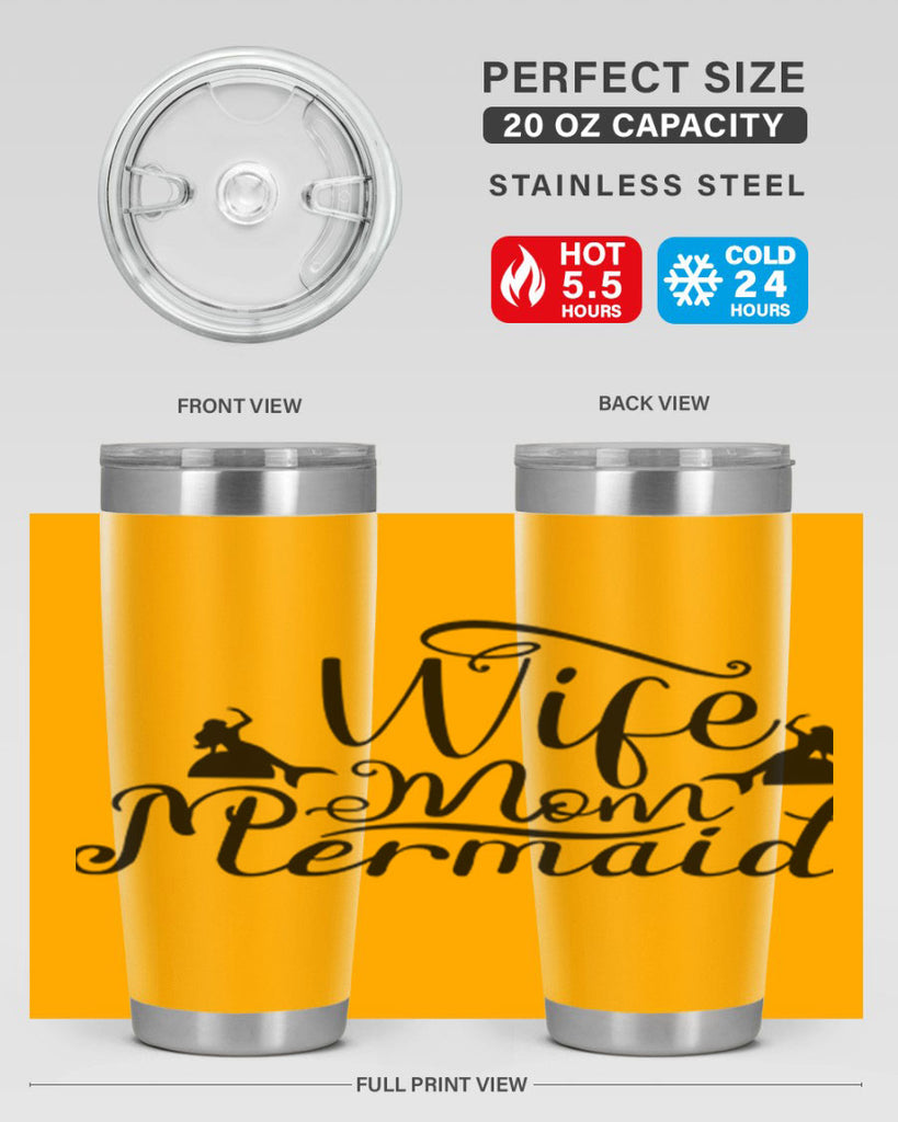 Wife Mom Mermaid 671#- mermaid- Tumbler