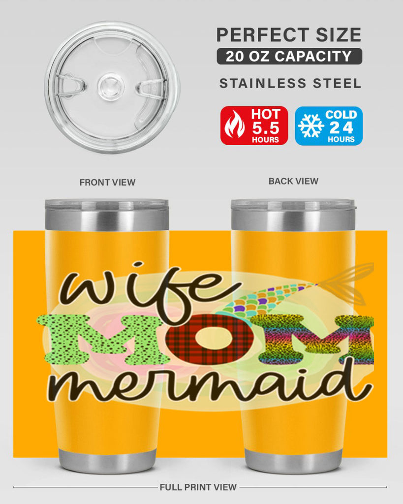 Wife Mom Mermaid 674#- mermaid- Tumbler