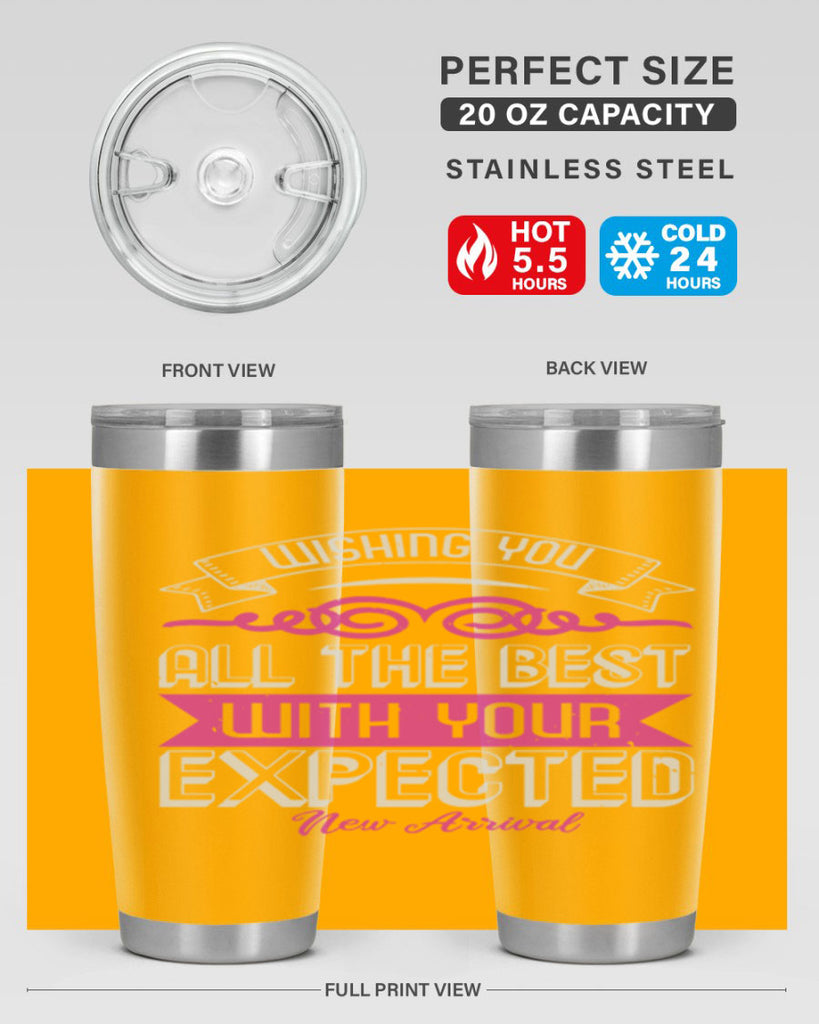 Wishing you all the best on your new arrival Style 7#- baby shower- tumbler