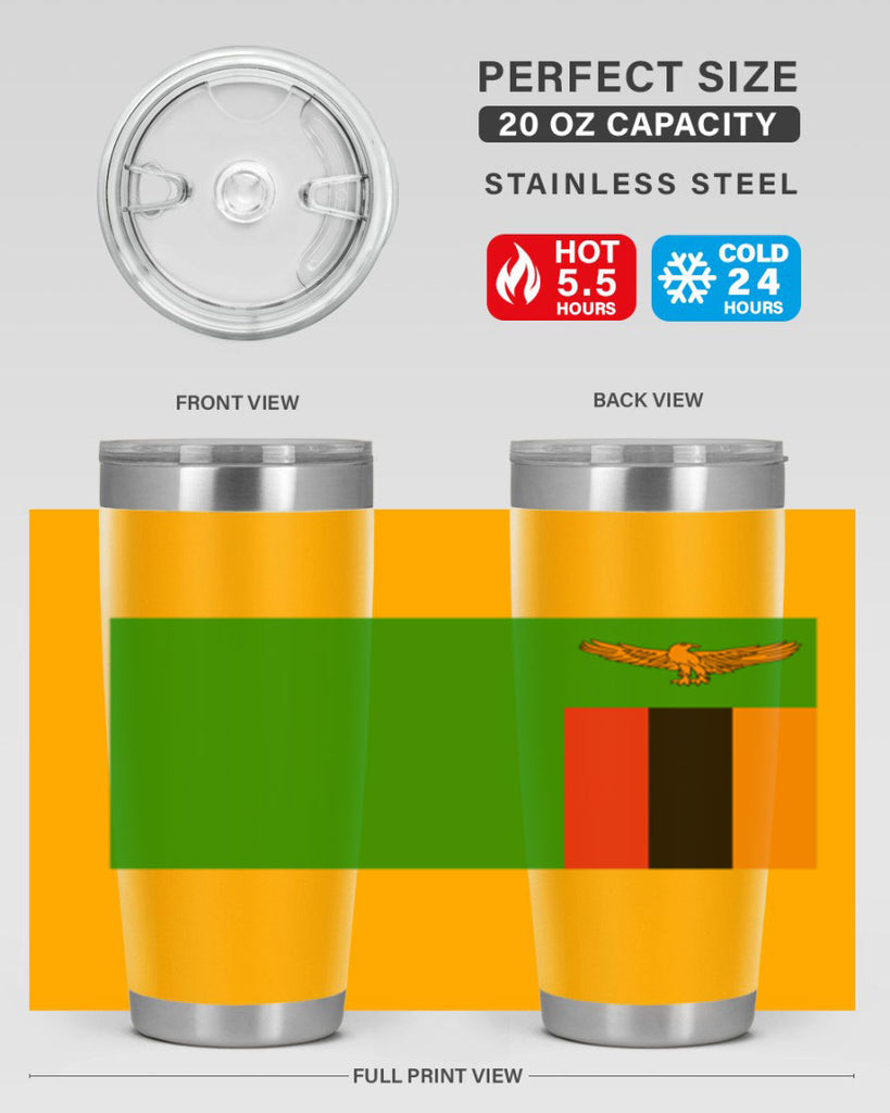 Zambia 2#- world flags- Tumbler