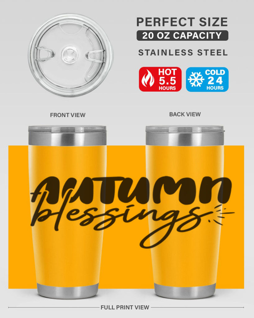 autumn blessings 65#- thanksgiving- Tumbler