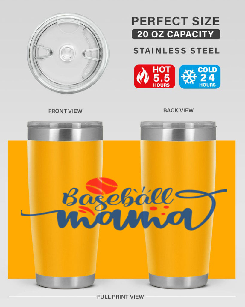 baseball mama 2208#- baseball- Tumbler