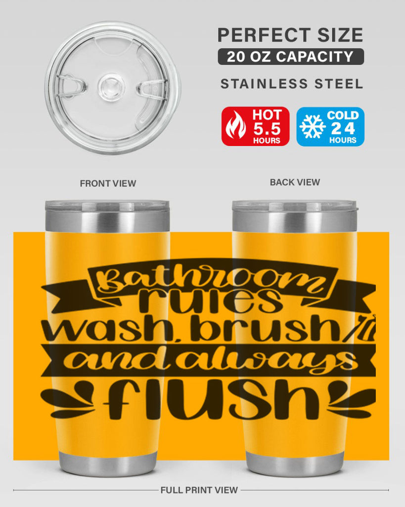 bathroom rules was 46#- bathroom- Tumbler