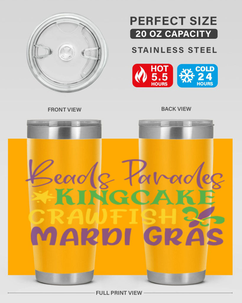 beads parades kingcake crawfish mardi gras 85#- mardi gras- Tumbler