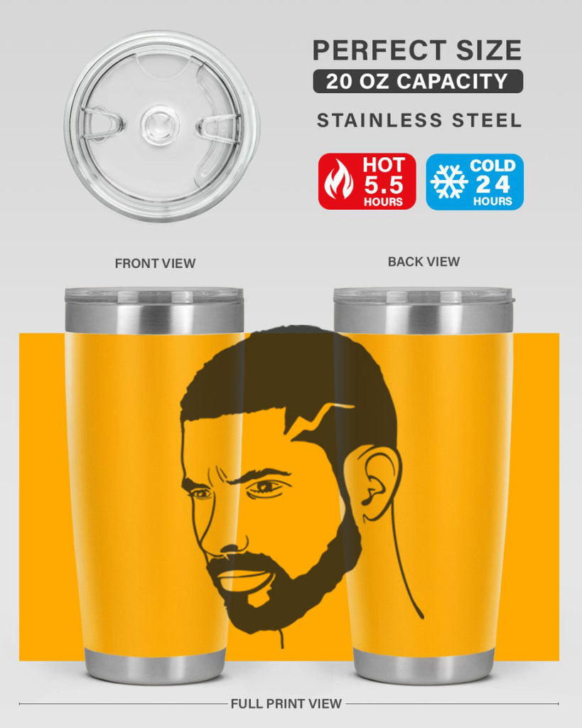 beardman 56#- black men - boys- tumbler