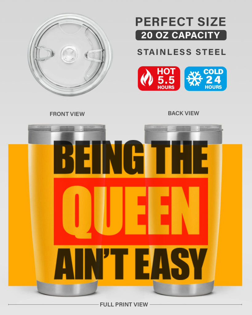 being the queen aint easy 255#- black words phrases- Cotton Tank