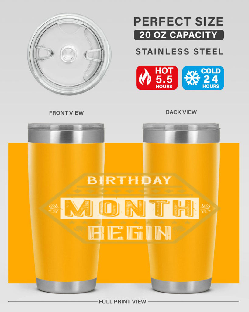 birthday month begin Style 9#- birthday- tumbler