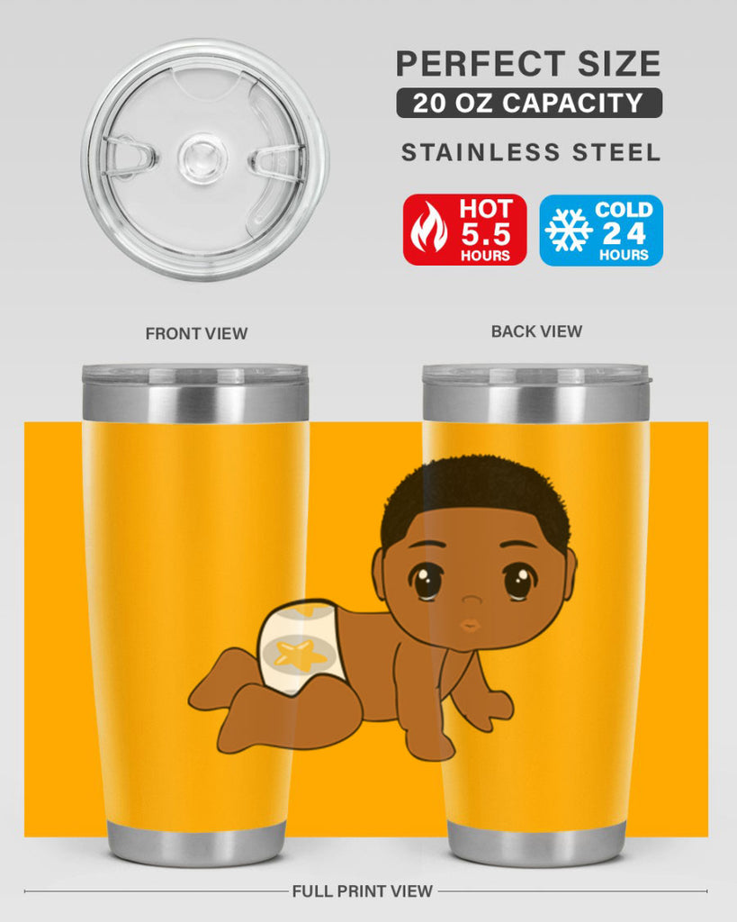 black baby boy 3#- black men - boys- tumbler