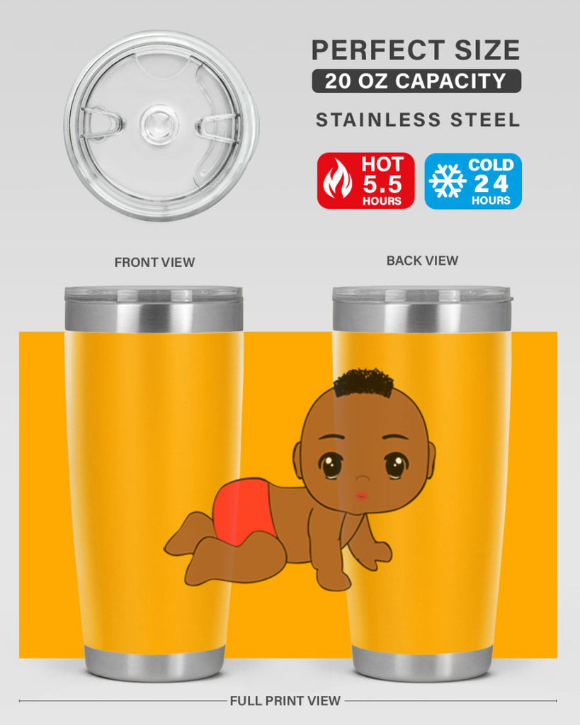 black baby boy 5#- black men - boys- tumbler