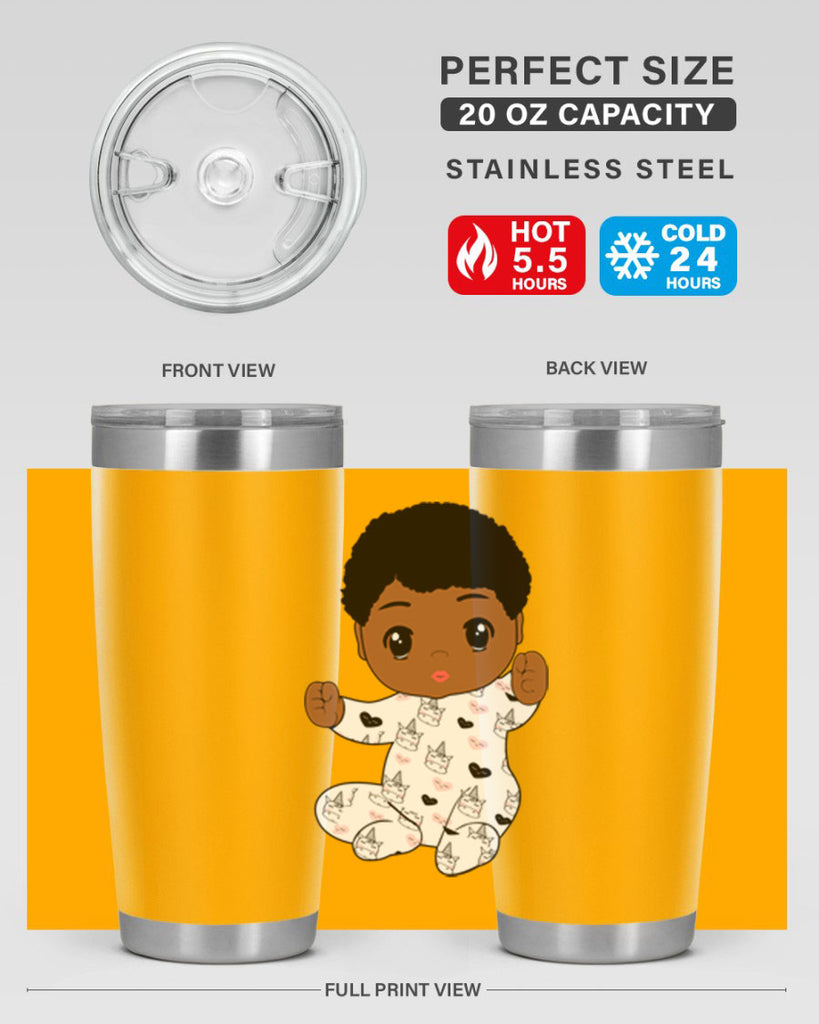 black baby boy 8#- black men - boys- tumbler