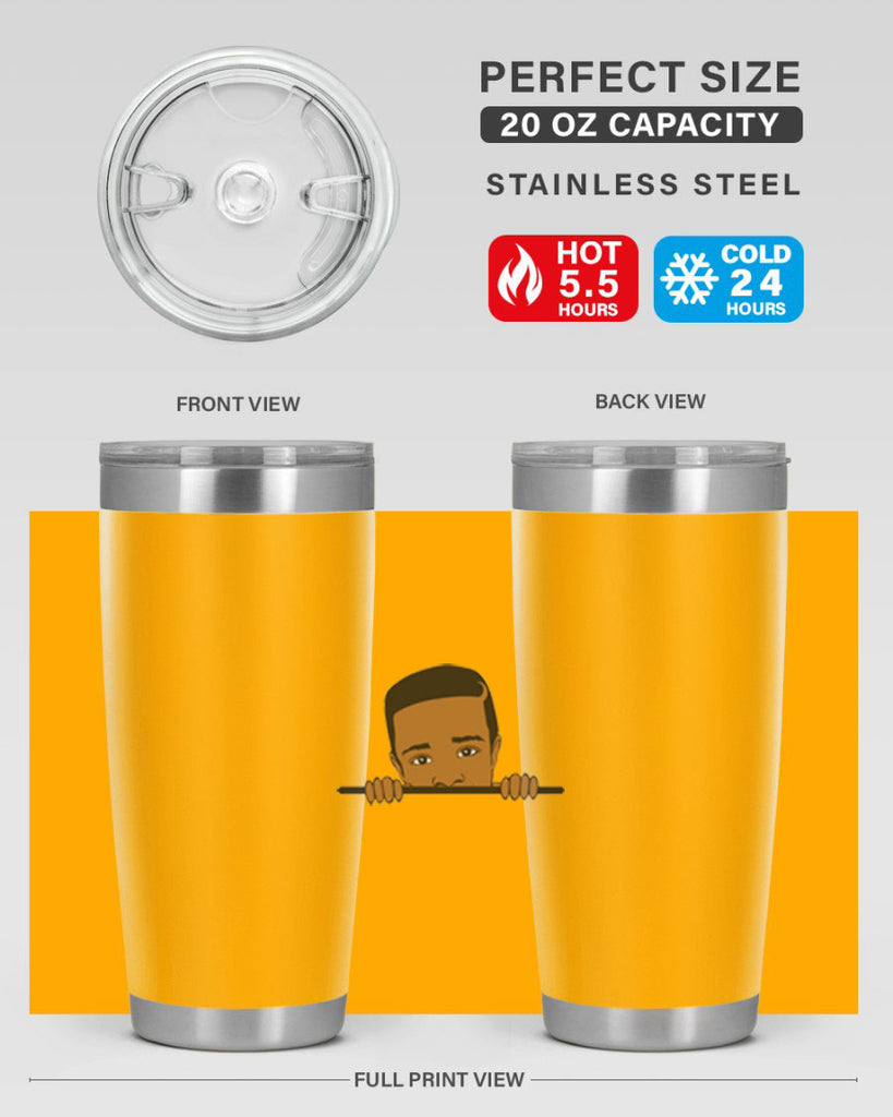 black boy 5#- black men - boys- tumbler