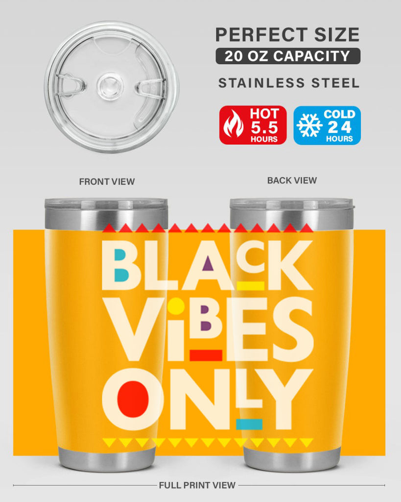 black vibes only 217#- black words phrases- Cotton Tank