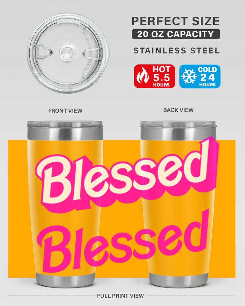 blessed barbie 193#- black words phrases- Cotton Tank