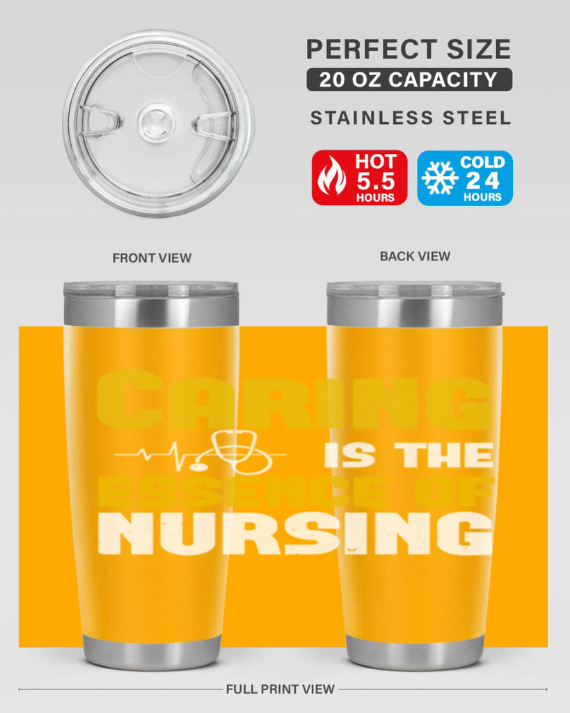 caring is the essence of Style 250#- nurse- tumbler