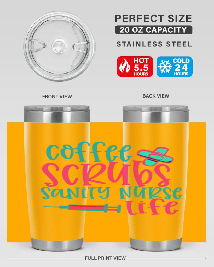 coffee scrubs sanity nurse life Style 390#- nurse- tumbler