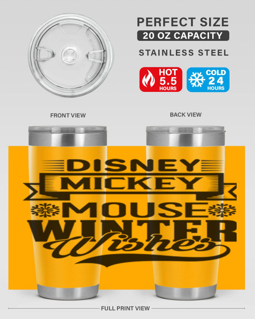 disney mickey mouse winter wishes 93#- winter- Tumbler