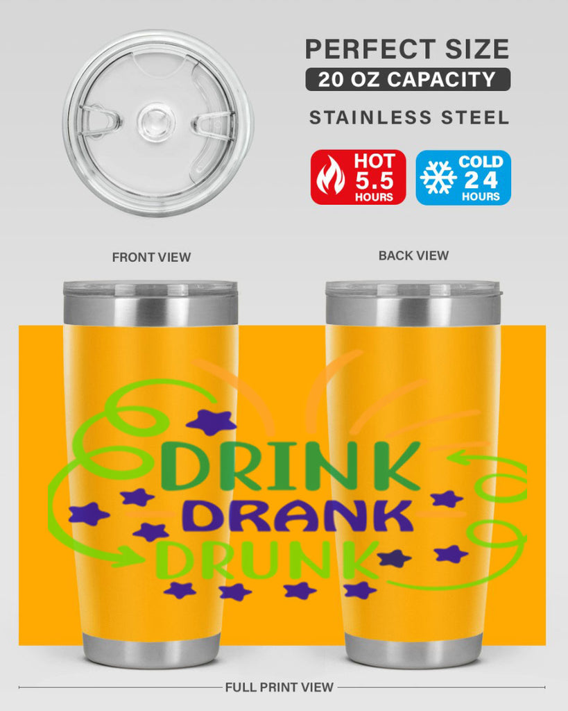 drink drank drunk 23#- mardi gras- Tumbler