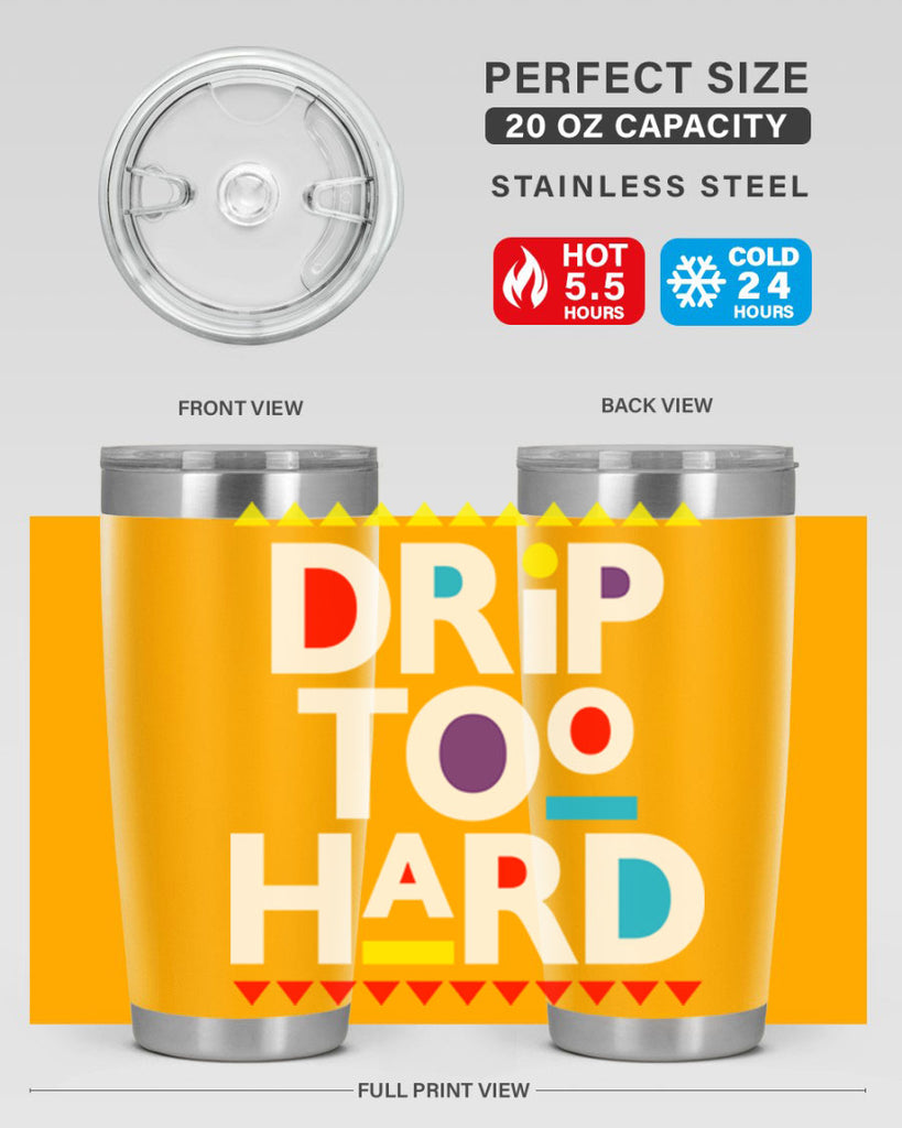 drip too hard 163#- black words phrases- Cotton Tank