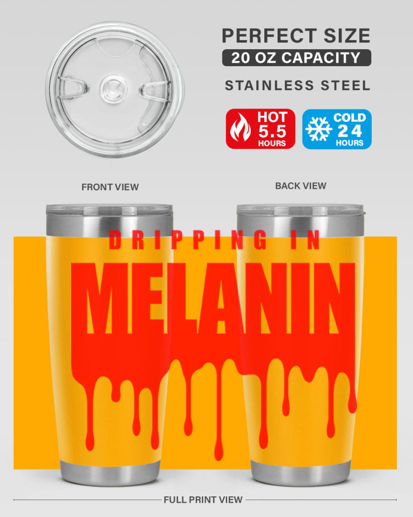 dripping in melanin 161#- black words phrases- Cotton Tank