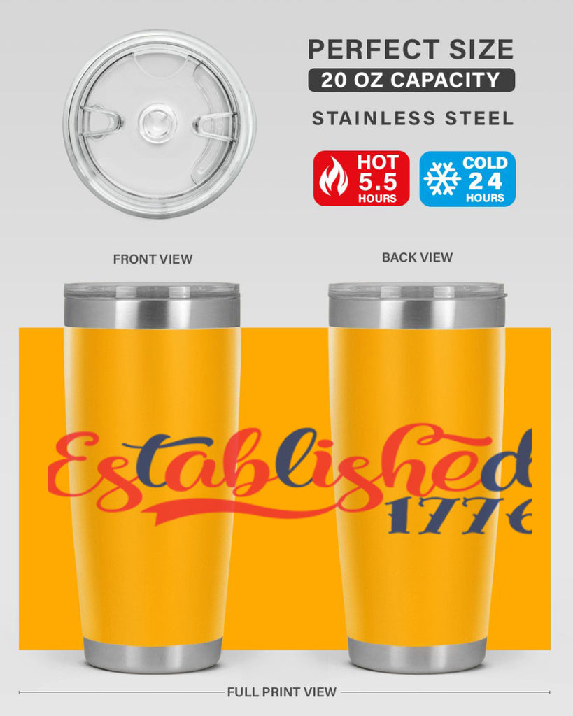 established Style 46#- Fourt Of July- Tumbler