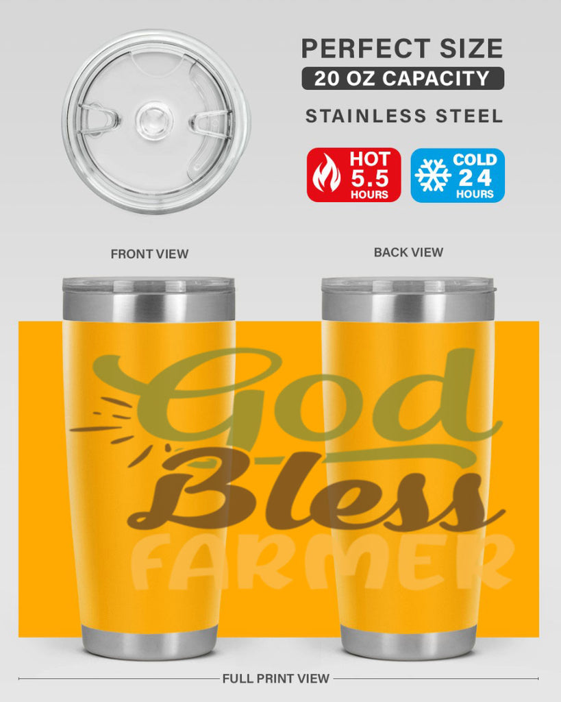 god bless farmer 10#- farming and gardening- Tumbler