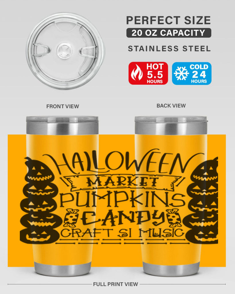 halloween market pumpkins candy 73#- halloween- Tumbler