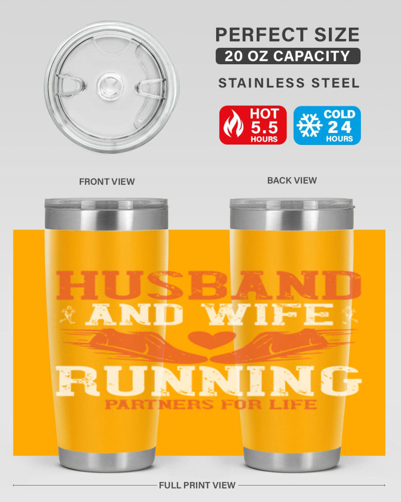 husband and wife running partners for life 41#- running- Tumbler