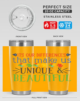 its our differences that make us unique beautiful Style 27#- autism- Tumbler