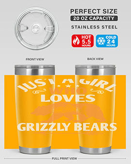 just a girl who loves Grizzly Bears 20#- Bears- Tumbler