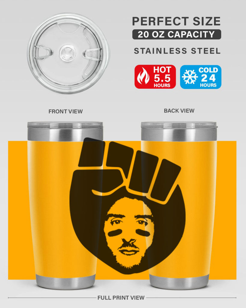 kaepernick fist hair 22#- black men - boys- tumbler