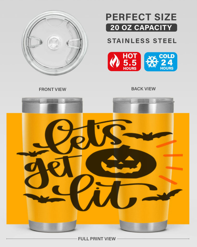 lets get lit 48#- halloween- Tumbler