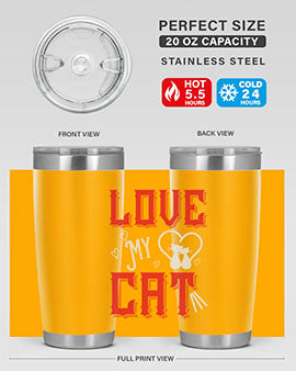 love my cat Style 67#- cat- Tumbler